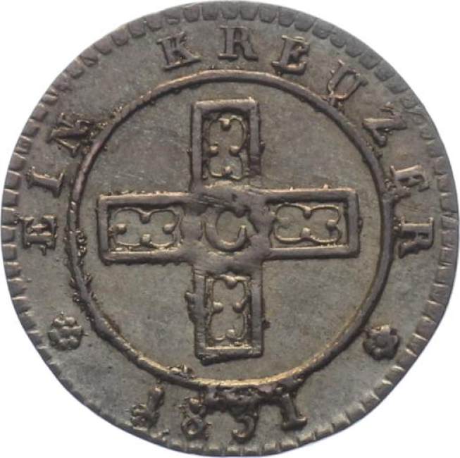 Aargau 1 Kreuzer 1831 (2 1/2 Rappen)